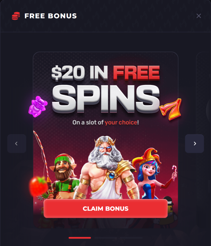 Bônus de Giros Grátis de US$ 20 – Resgate seus Giros Grátis em Slots Agora