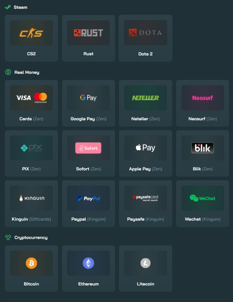 Métodos de Depósito OPCases – Opções de Pagamento para Abertura de Caixas CSGO